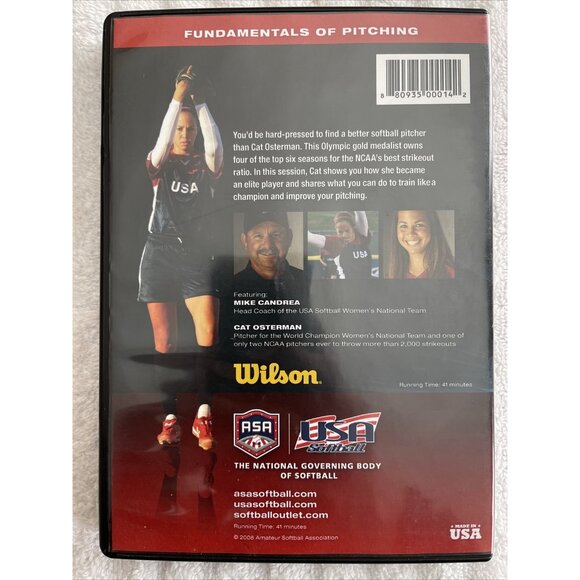 ASA USA Softball DVD:  Fundamentals of Pitching (DVD) Ex-Library Copy - Picture 2 of 5